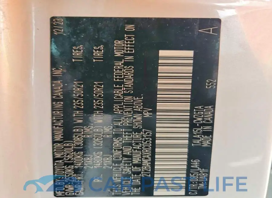 2T2BAMCAXRC053157# 13