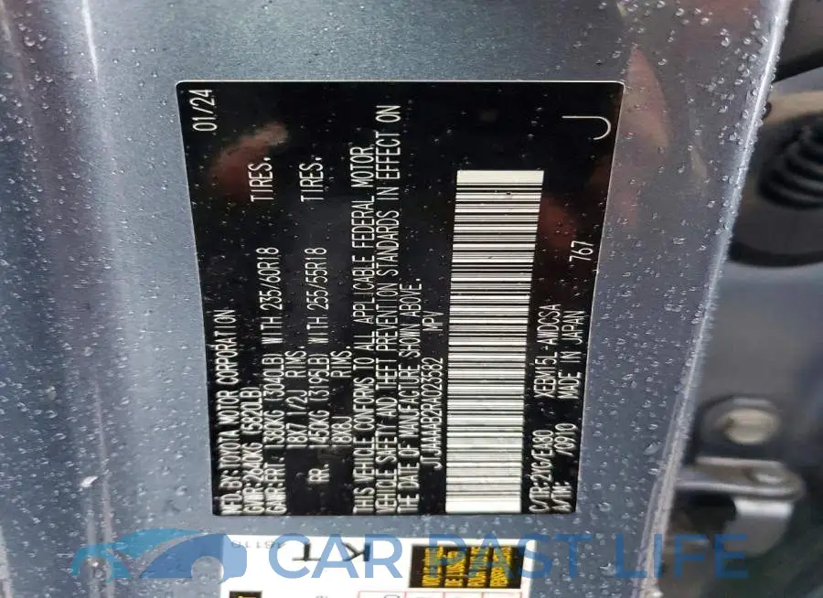 JTJAAAAB2RA023582# 12