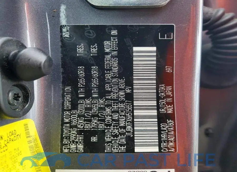 JTJBM7FX6H5156517# 13