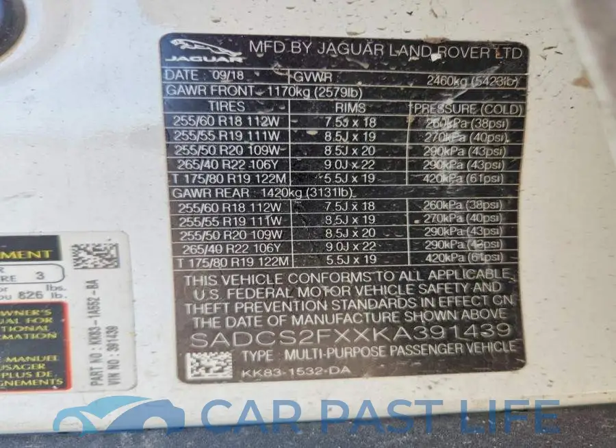 SADCS2FXXKA391439# 12