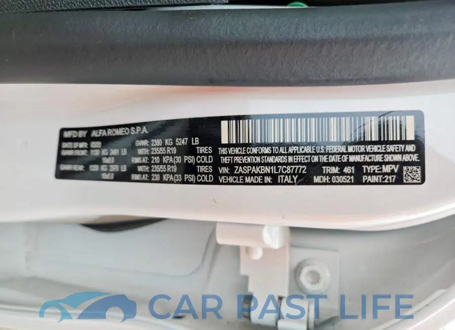 ZASPAKBN1L7C87772# 14