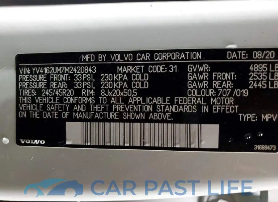 YV4162UM7M2420843# 12