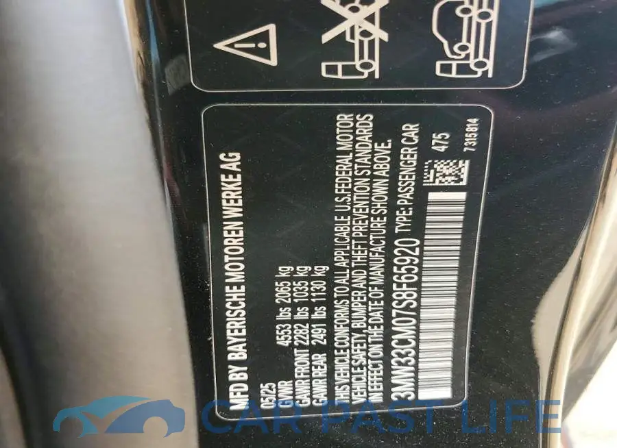 3MW33CM07S8F65920# 12