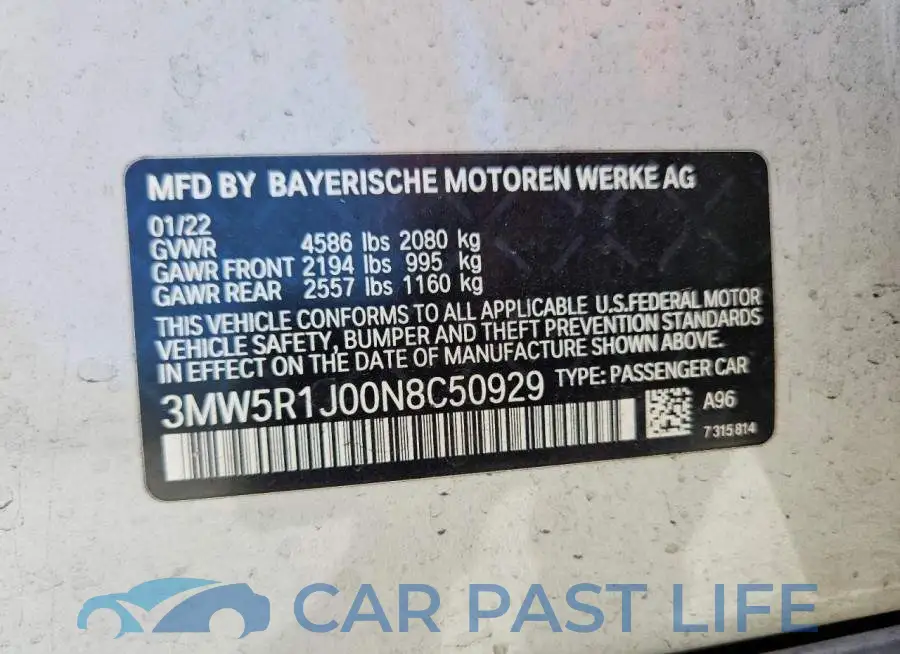 3MW5R1J00N8C50929# 12