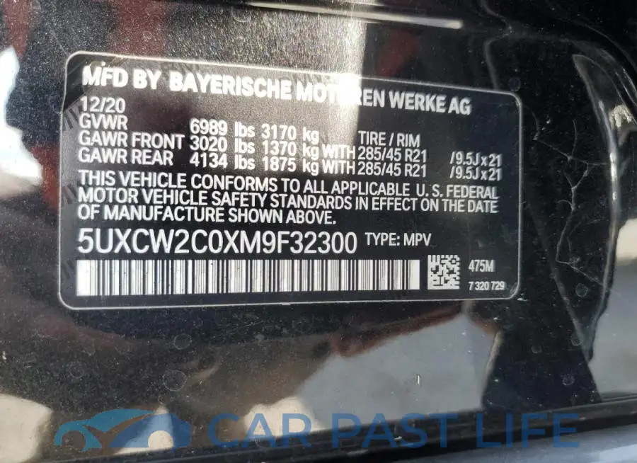 5UXCW2C0XM9F32300# 13
