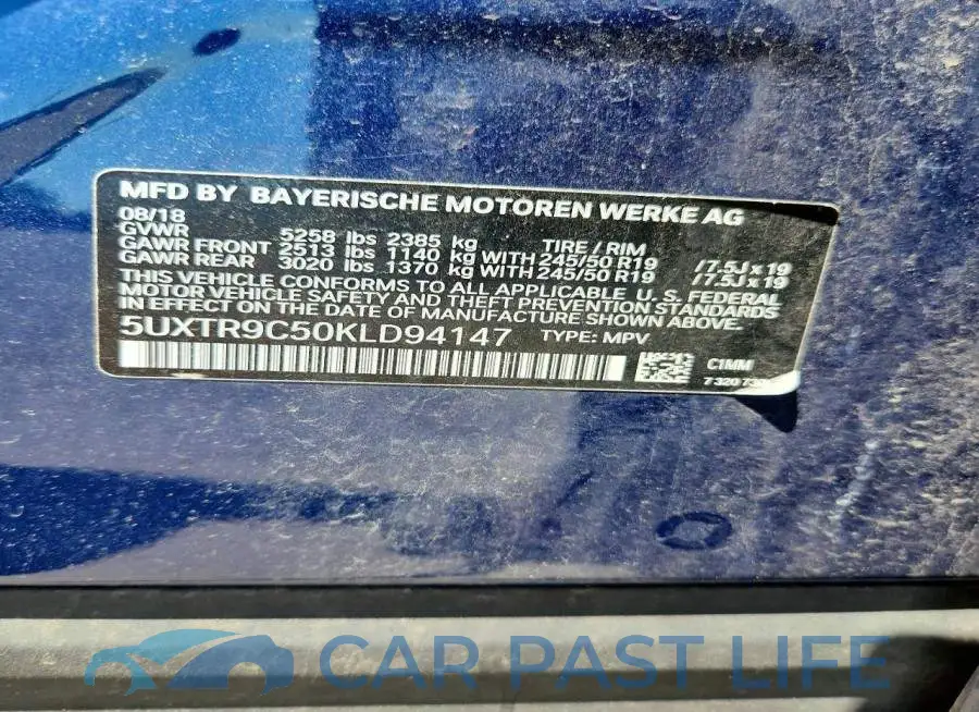 5UXTR9C50KLD94147# 13