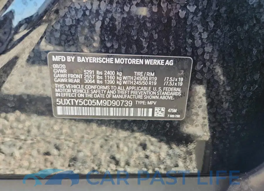 5UXTY5C05M9D90739# 13