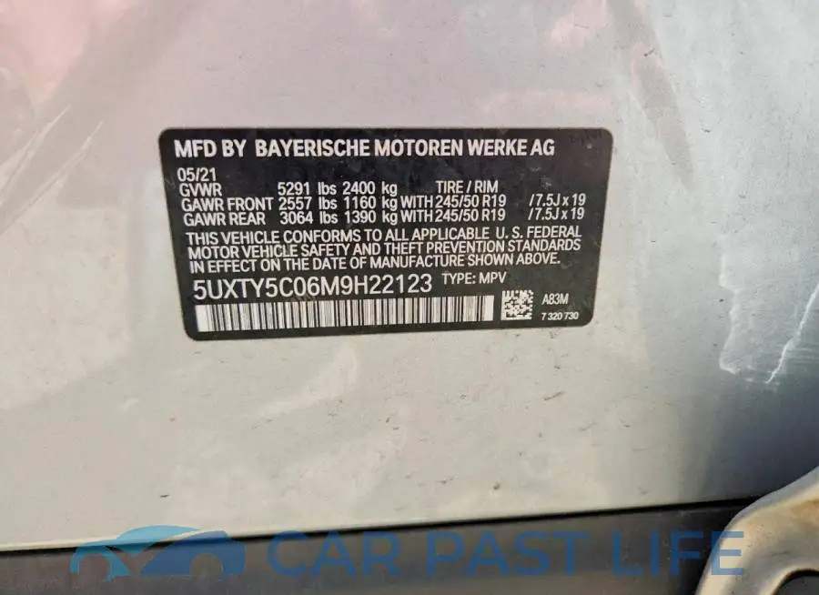 5UXTY5C06M9H22123# 13