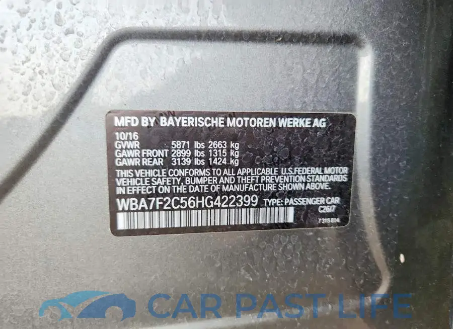 WBA7F2C56HG422399# 12