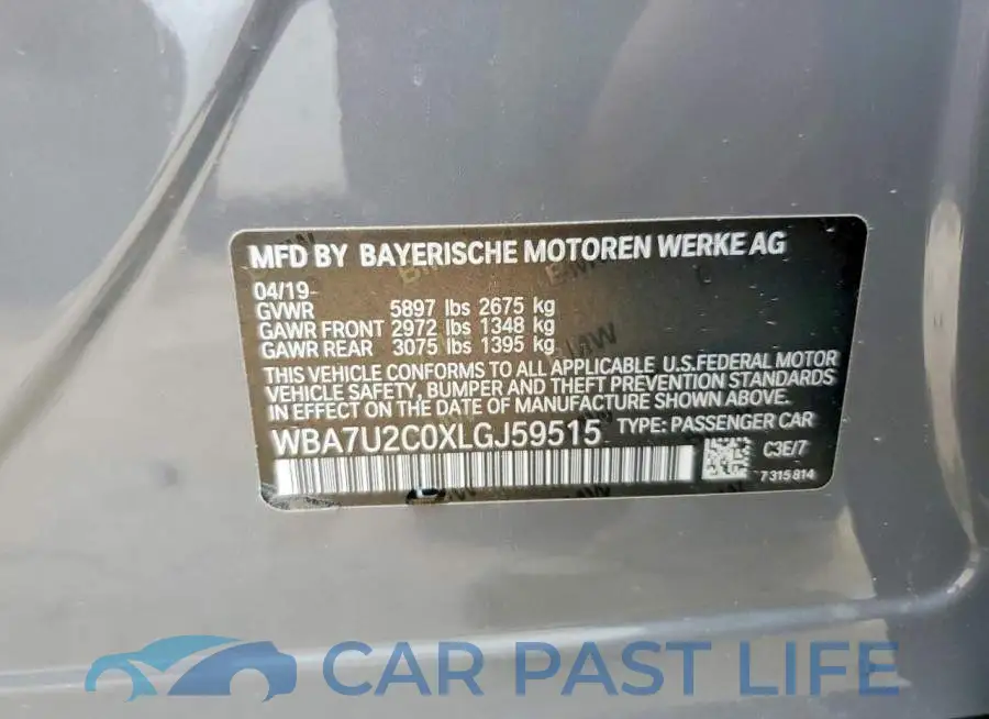 WBA7U2C0XLGJ59515# 13