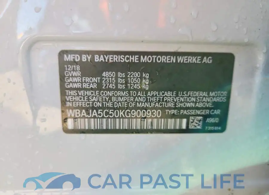 WBAJA5C50KG900930# 13