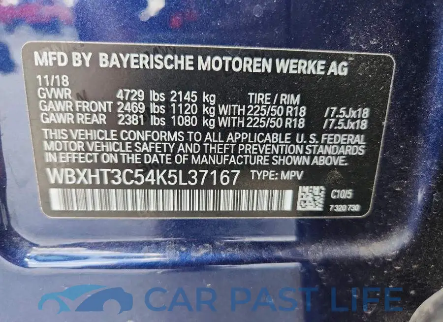 WBXHT3C54K5L37167# 13