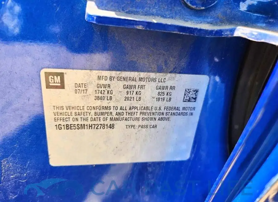 1G1BE5SM1H7278148# 12