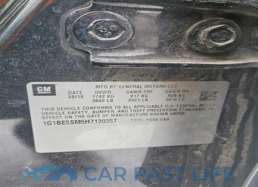 1G1BE5SM5H7130357# 12