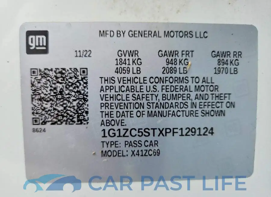 1G1ZC5STXPF129124# 13