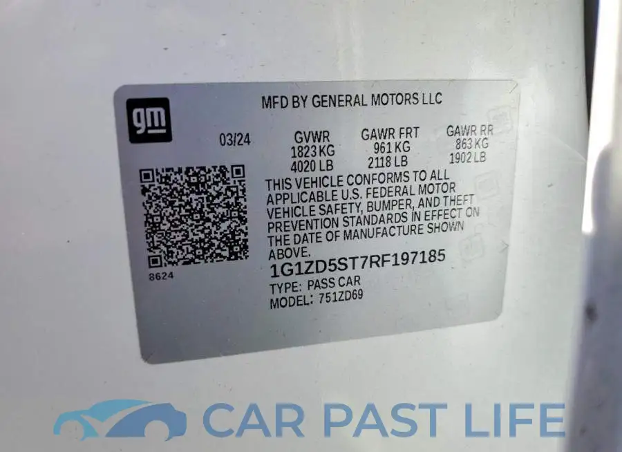 1G1ZD5ST7RF197185# 12