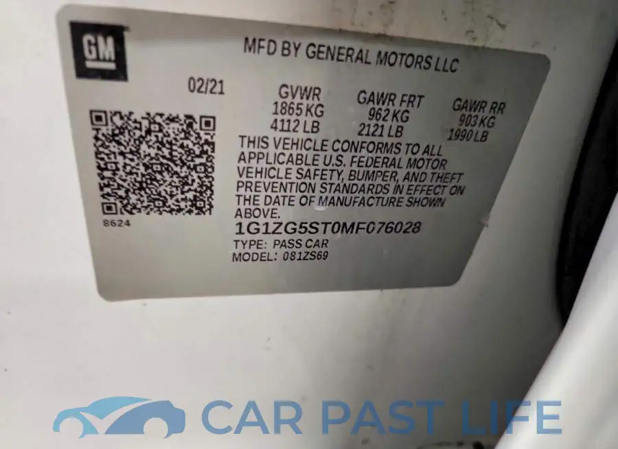 1G1ZG5ST0MF076028# 12