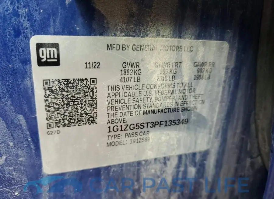 1G1ZG5ST3PF135349# 12
