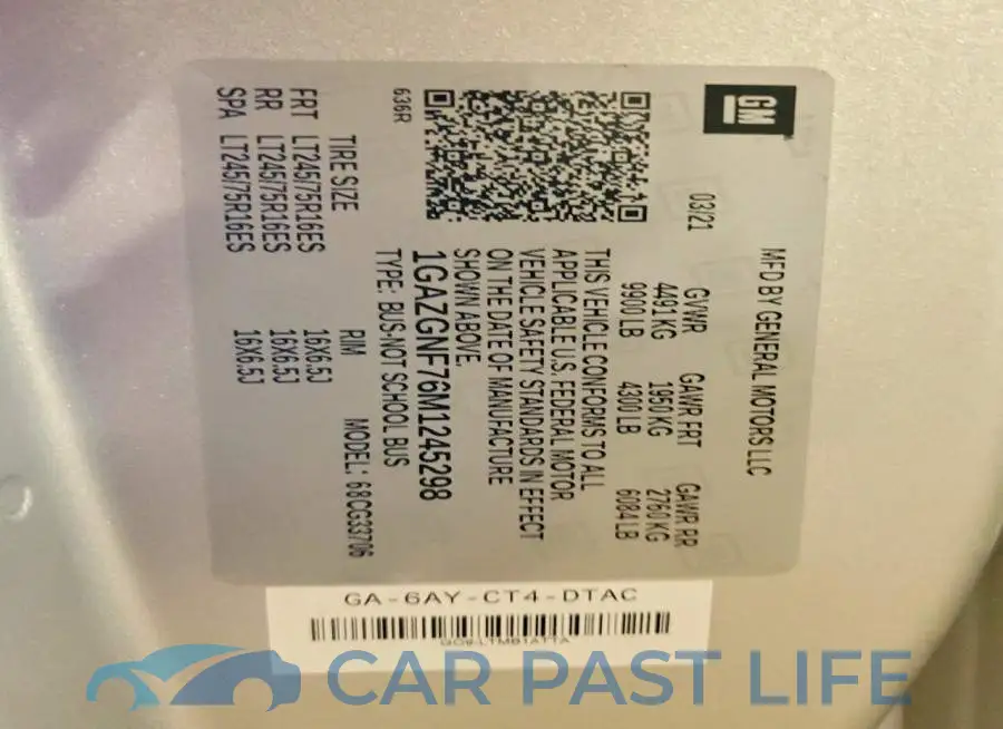 1GAZGNF76M1245298# 13