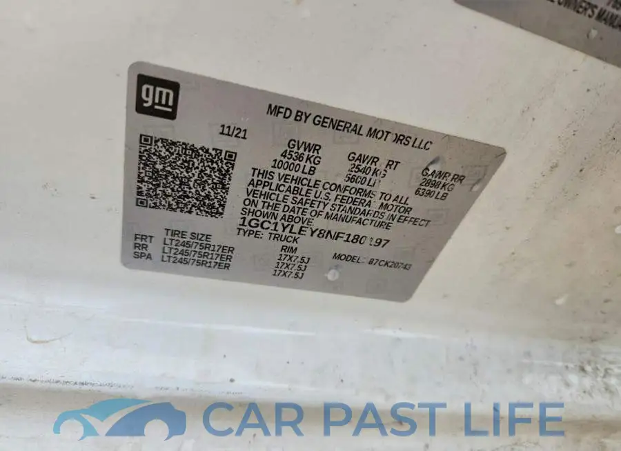 1GC1YLEY8NF180197# 12