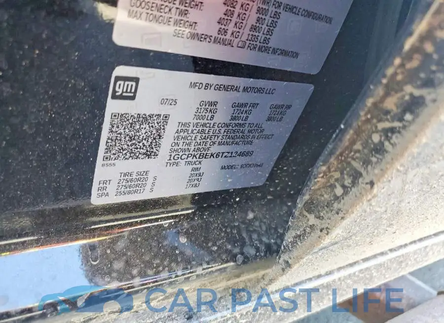 1GCPKBEK6TZ124689# 12