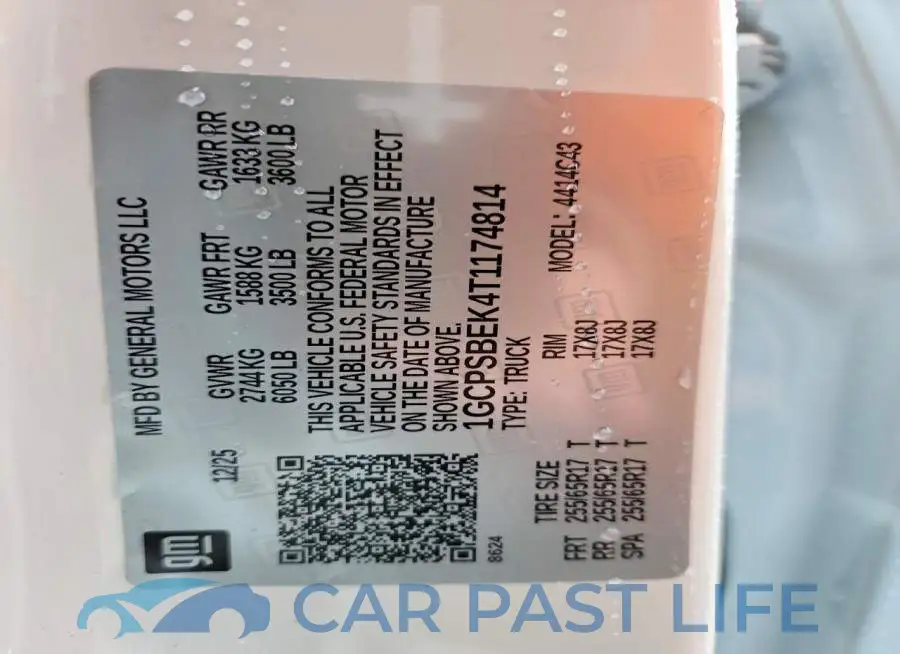 1GCPSBEK4T1174814# 13