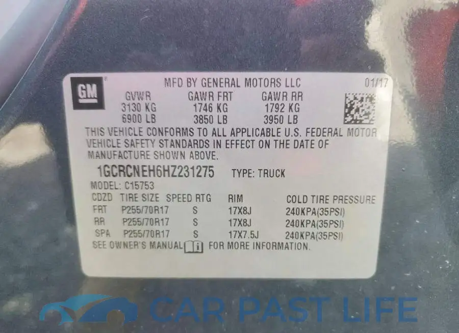 1GCRCNEH6HZ231275# 12