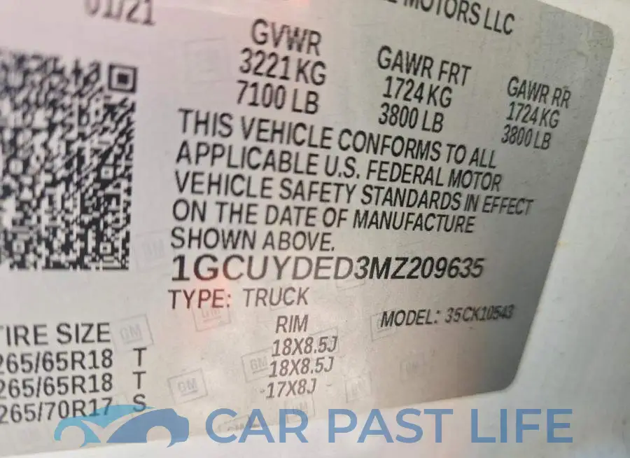 1GCUYDED3MZ209635# 13