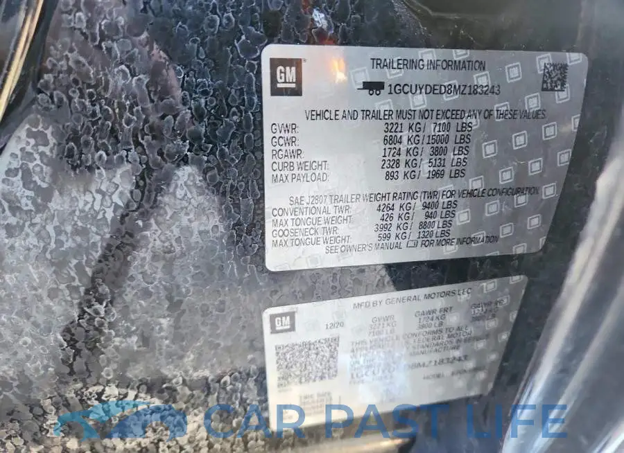 1GCUYDED8MZ183243# 13