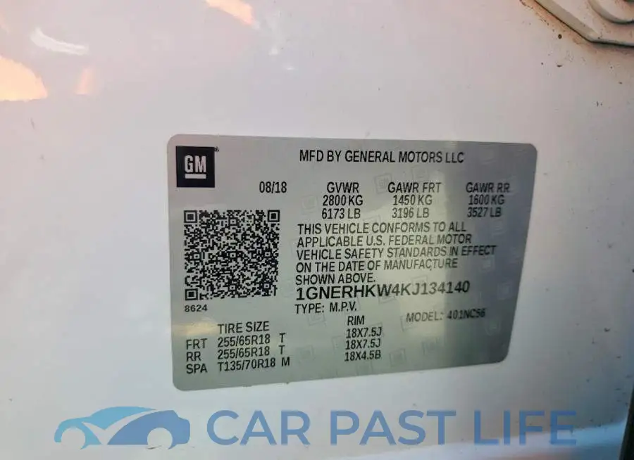 1GNERHKW4KJ134140# 13