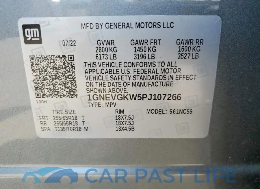 1GNEVGKW5PJ107266# 13