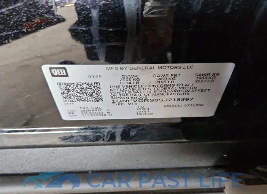 1GNEVGRS0SJ218397# 13