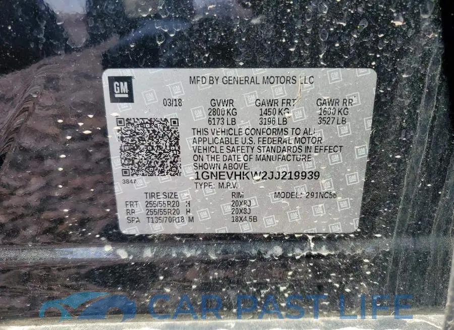 1GNEVHKW2JJ219939# 13