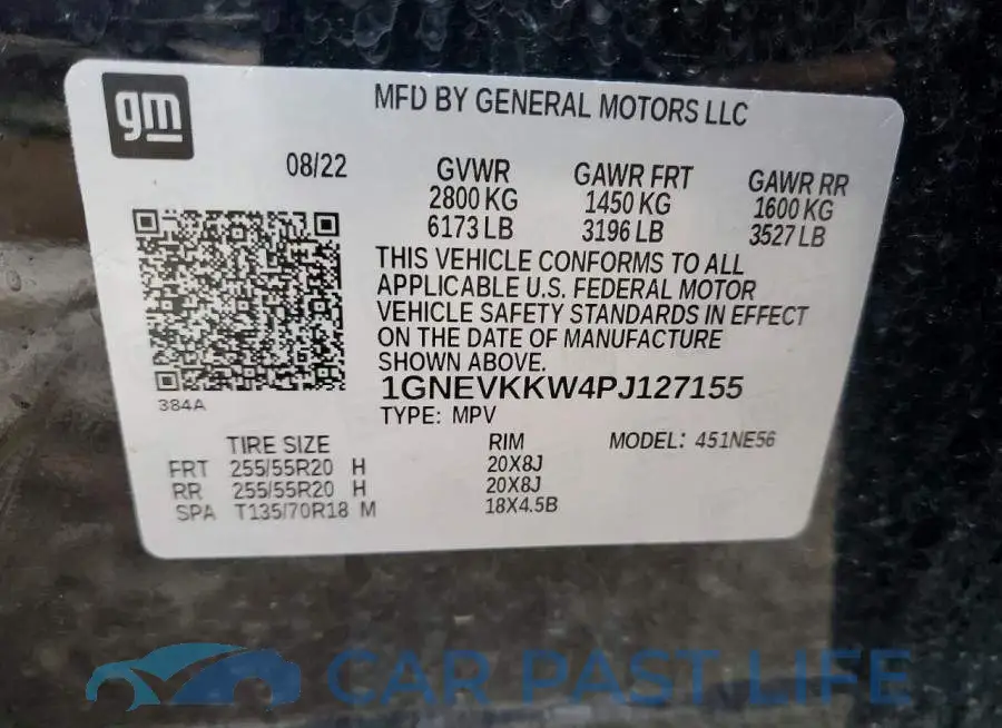 1GNEVKKW4PJ127155# 13