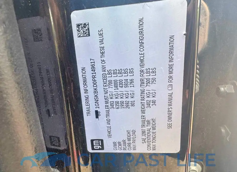 1GNSKBKD0PR149617# 10