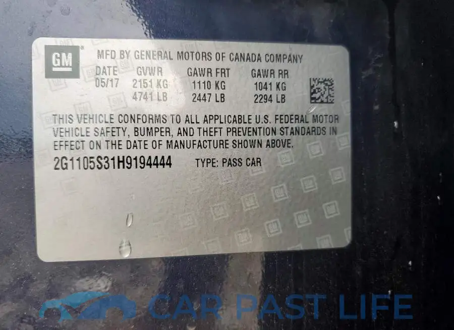 2G1105S31H9194444# 12