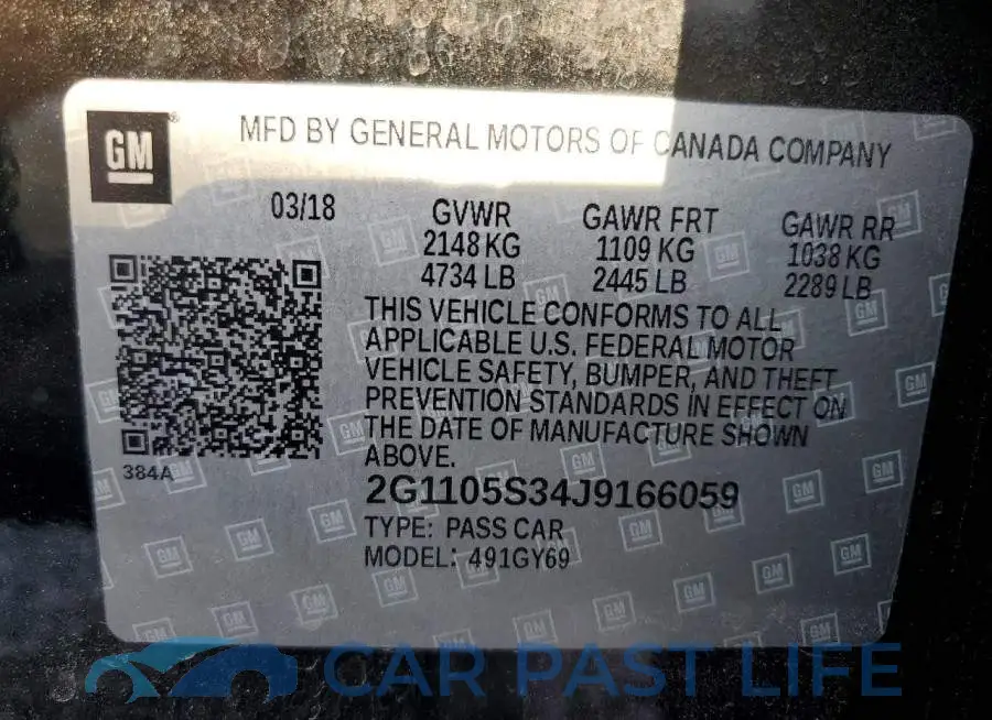 2G1105S34J9166059# 12
