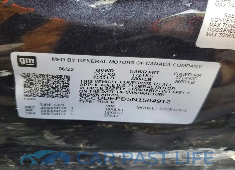 2GCUDEED5N1504912# 12