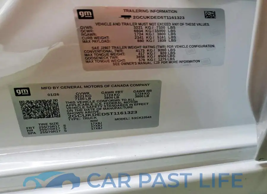 2GCUKDED5T1161323# 13