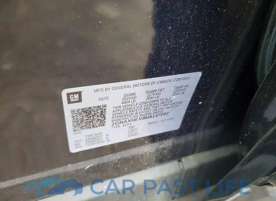 2GNAXHEV8M6147092# 13