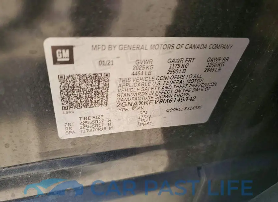 2GNAXKEV8M6149342# 13