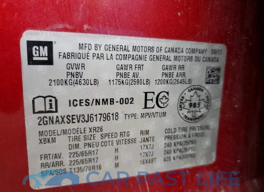 2GNAXSEV3J6179618# 13