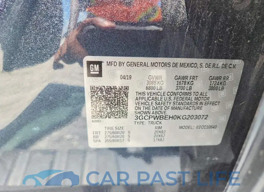 3GCPWBEH0KG203072# 12