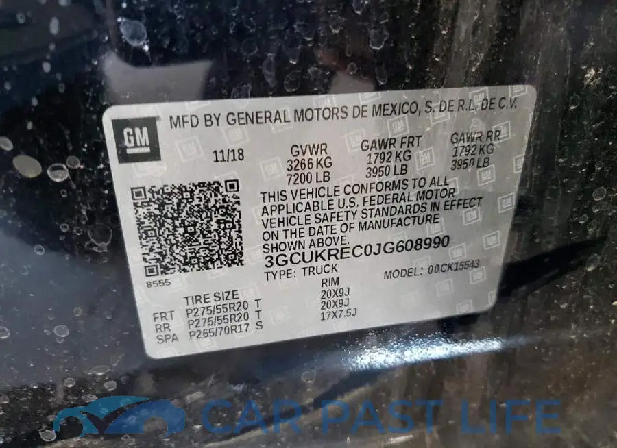 3GCUKREC0JG608990# 12