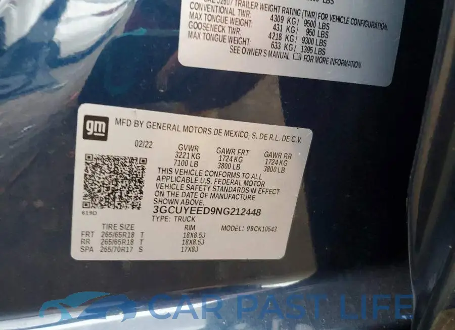 3GCUYEED9NG212448# 12