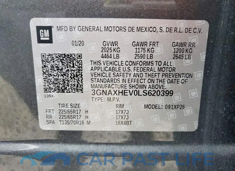3GNAXHEV0LS620399# 13