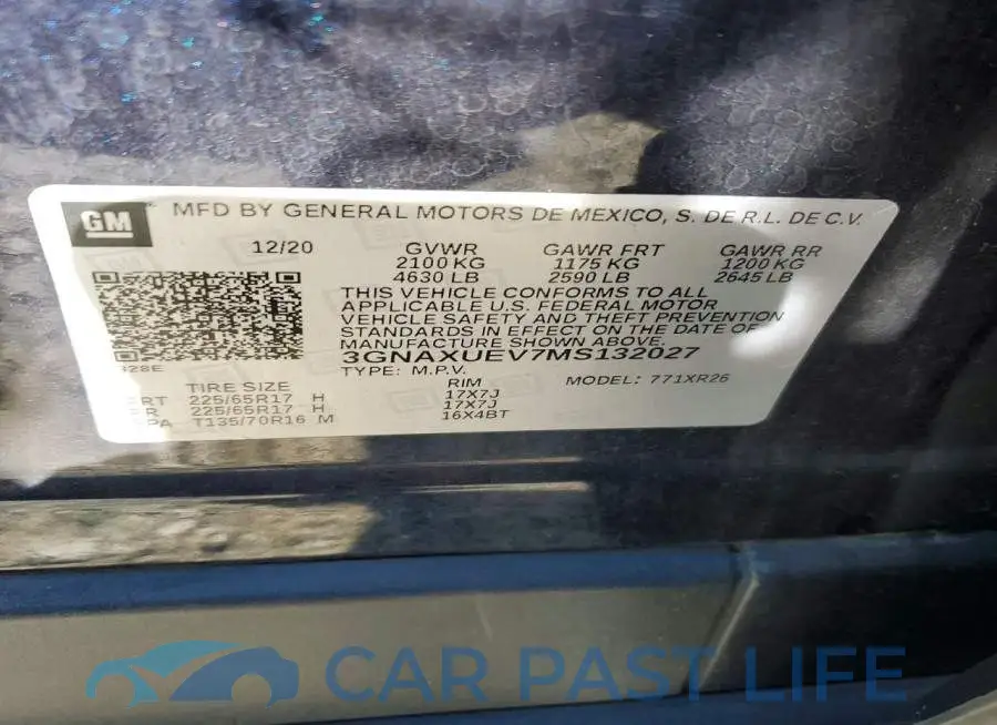 3GNAXUEV7MS132027# 13