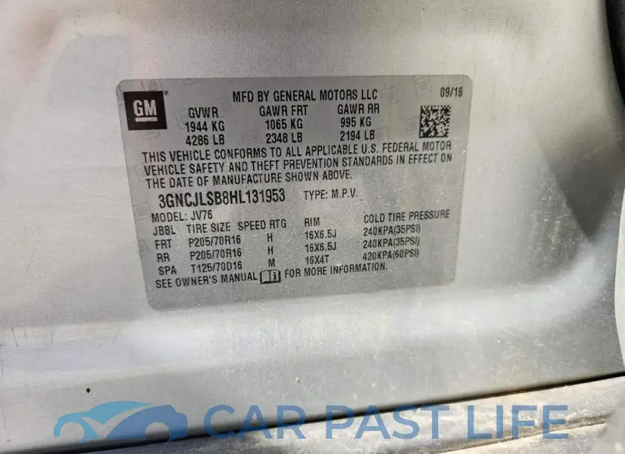 3GNCJLSB8HL131953# 13