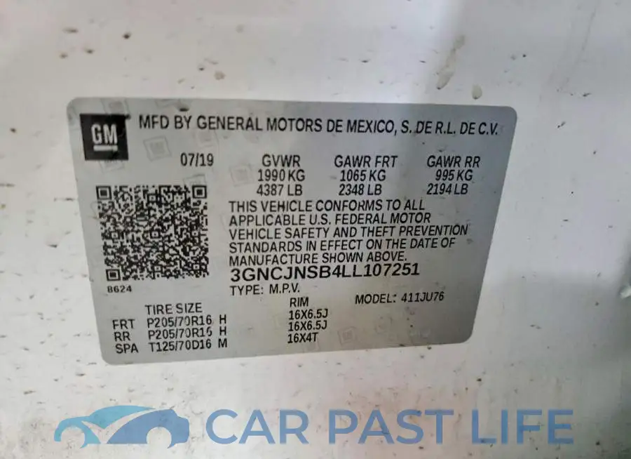 3GNCJNSB4LL107251# 13