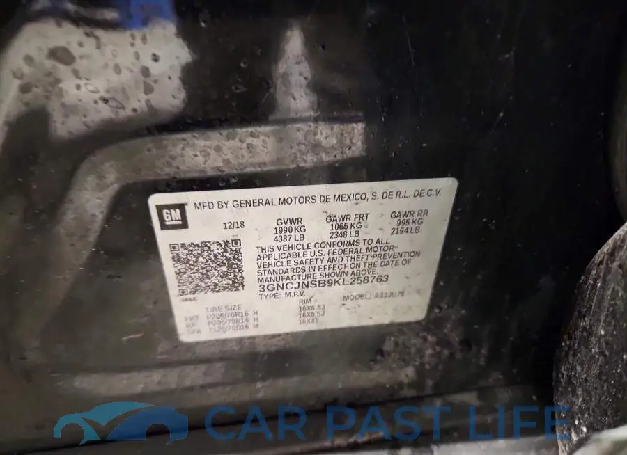 3GNCJNSB9KL258763# 13